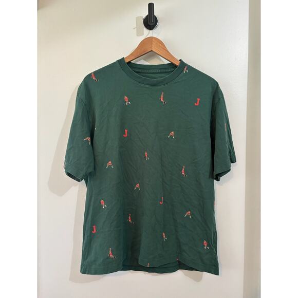 Green Men’s Air Jordan Shirt Size Large. Has Michael Jordan All Over Print. - Picture 1 of 5